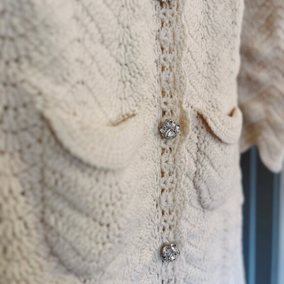 🤍 Tracy Reese for Anthropologie Crocheted Midi Coat Dress – Coastal Grandma 🤍 - Picture 3 of 7